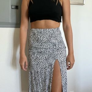 Cheetah midi skirt
